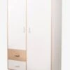 Armoire 2 Portes + 2 Tiroirs LIGNE HOPLA Blanc - Vertbaudet -Produits Pour Bébé armoire 2 portes 2 tiroirs ligne hopla