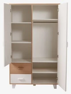 Armoire 2 Portes + 2 Tiroirs LIGNE HOPLA Blanc - Vertbaudet -Produits Pour Bébé armoire 2 portes 2 tiroirs ligne hopla 5
