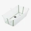 Baignoire Flexi Bath XL STOKKE Transparent/vert - Stokke -Produits Pour Bébé baignoire flexi bath xl stokke