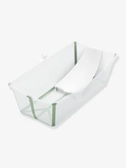 Baignoire Flexi Bath XL STOKKE Transparent/vert - Stokke -Produits Pour Bébé baignoire flexi bath xl stokke 2