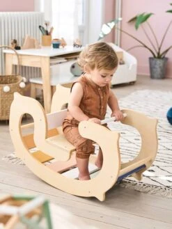 Bascule D'intérieur En Bois FSC® Multicolore - Vertbaudet -Produits Pour Bébé bascule dinterieur en bois fsc 3