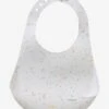 Bavoir Avec Récupérateur En Silicone Blanc Terrazzo - Vertbaudet -Produits Pour Bébé bavoir avec recuperateur en silicone