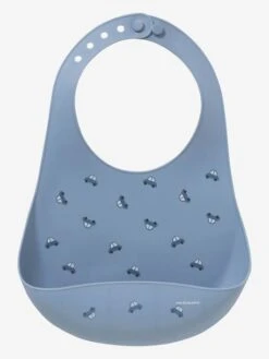 Bavoir Avec Récupérateur En Silicone Blanc Terrazzo - Vertbaudet -Produits Pour Bébé bavoir avec recuperateur en silicone 4