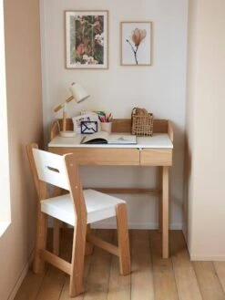 Bureau Enfant Vintage Blanc - Vertbaudet -Produits Pour Bébé bureau enfant vintage 3