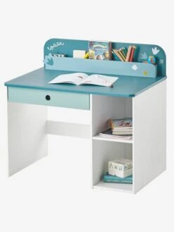 Bureau Maternelle ROAAR Blanc Moyen Uni Avec Decor - Vertbaudet -Produits Pour Bébé bureau maternelle roaar 3