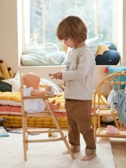 Chaise Haute Poupon En Rotin Beige - Vertbaudet -Produits Pour Bébé chaise haute poupon en rotin 2