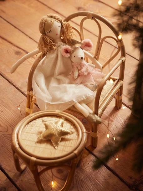 Chaise + Table Poupon En Rotin Beige - Vertbaudet 5 Chaise + Table Poupon En Rotin Beige - Vertbaudet – Image 3