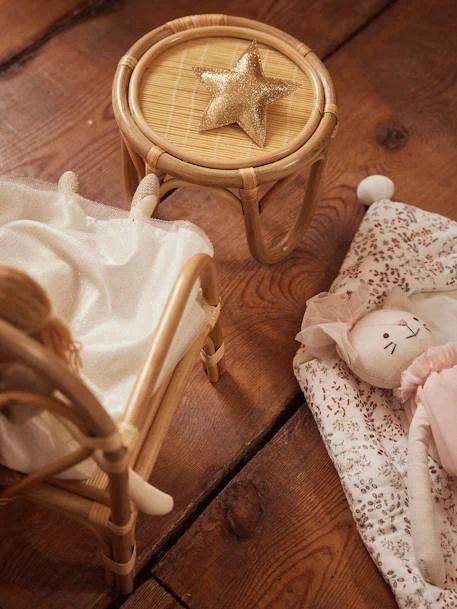 Chaise + Table Poupon En Rotin Beige - Vertbaudet 6 Chaise + Table Poupon En Rotin Beige - Vertbaudet – Image 4