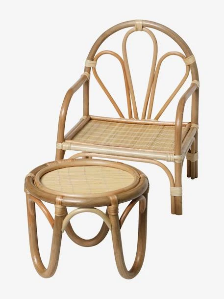 Chaise + Table Poupon En Rotin Beige - Vertbaudet 8 Chaise + Table Poupon En Rotin Beige - Vertbaudet – Image 6