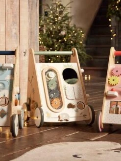 Chariot De Marche Avec Freins HANOÏ En Bois FSC® Multicolore - Vertbaudet -Produits Pour Bébé chariot de marche avec freins hanoi en bois fsc 2