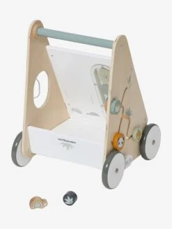 Chariot De Marche Avec Freins HANOÏ En Bois FSC® Multicolore - Vertbaudet -Produits Pour Bébé chariot de marche avec freins hanoi en bois fsc 5