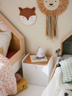 Chevet Avec Bac à Roulettes LIGNE CONFETTI Blanc - Vertbaudet -Produits Pour Bébé chevet avec bac a roulettes ligne confetti 3