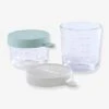 Coffret De 2 Pots De Conservation En Verre BEABA Airy Green/ Light Mist - Beaba -Produits Pour Bébé coffret de 2 pots de conservation en verre beaba