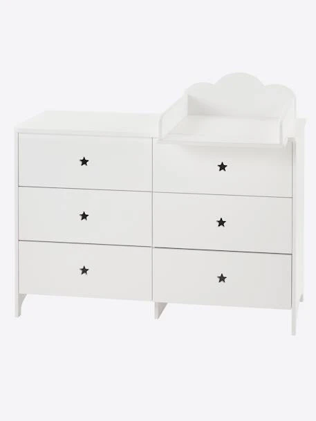 Commode 6 Tiroirs LIGNE SIRIUS Blanc Clair Uni - Vertbaudet 7 Commode 6 Tiroirs LIGNE SIRIUS Blanc Clair Uni - Vertbaudet – Image 5