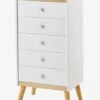 Commode Semainier Avec Poignées Personnalisables LIGNE CONFETTI Blanc - Vertbaudet 1 Commode Semainier Avec Poignées Personnalisables LIGNE CONFETTI Blanc - Vertbaudet -Produits Pour Bébé commode semainier avec poignees personnalisables ligne confetti