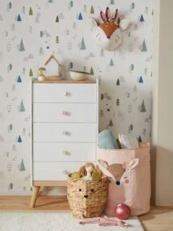 Commode Semainier Avec Poignées Personnalisables LIGNE CONFETTI Blanc - Vertbaudet -Produits Pour Bébé commode semainier avec poignees personnalisables ligne confetti 2