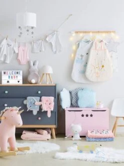 Couverture En Microfibre Imprimée étoiles Gris Clair - Vertbaudet -Produits Pour Bébé couverture en microfibre imprimee etoiles 5