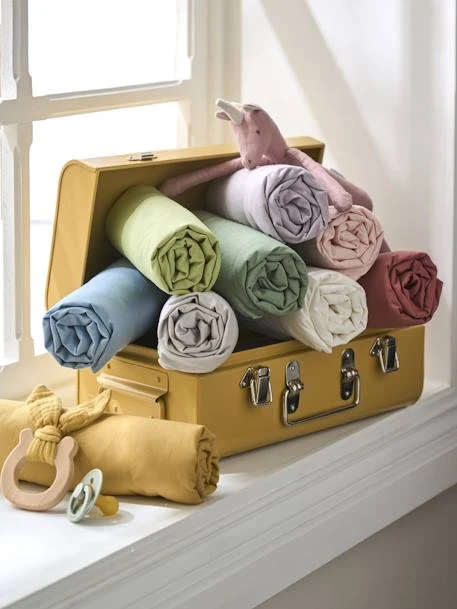 Drap-housse Bébé Uni Oeko-Tex® Lichen - Vertbaudet 4 Drap-housse Bébé Uni Oeko-Tex® Lichen - Vertbaudet – Image 2