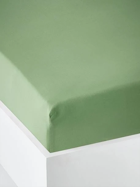 Drap-housse Bébé Uni Oeko-Tex® Lichen - Vertbaudet 8 Drap-housse Bébé Uni Oeko-Tex® Lichen - Vertbaudet – Image 6