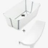 Ensemble Baignoire Flexi Bath + Transat De Bain STOKKE Blanc - Stokke -Produits Pour Bébé ensemble baignoire flexi bath transat de bain stokke