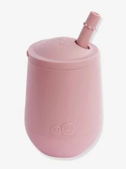 Gobelet D’apprentissage Avec Paille EZPZ Mini Cup En Silicone Rose Blush - EZPZ -Produits Pour Bébé gobelet dapprentissage avec paille ezpz mini cup en silicone 4
