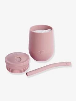 Gobelet D’apprentissage Avec Paille EZPZ Mini Cup En Silicone Rose Blush - EZPZ -Produits Pour Bébé gobelet dapprentissage avec paille ezpz mini cup en silicone 5