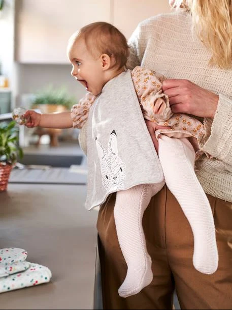 Grand Bavoir Enfant Gris Chiné - Vertbaudet 7 Grand Bavoir Enfant Gris Chiné - Vertbaudet – Image 5