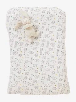 Housse De Matelas à Langer En Coton Ivoire Imprimé - Vertbaudet -Produits Pour Bébé housse de matelas a langer en coton 4