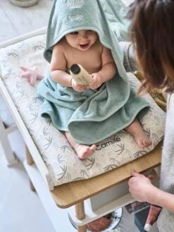 Housse De Matelas à Langer Personnalisable SOUS L'OCÉAN Blanc/bleu - Vertbaudet -Produits Pour Bébé housse de matelas a langer personnalisable sous locean 5