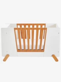 Lit Bébé Avec Barrière Amovible + Rangement Bibliothèque LIGNE PIROUETTE Blanc - Vertbaudet -Produits Pour Bébé lit bebe avec barriere amovible rangement bibliotheque ligne pirouette 4