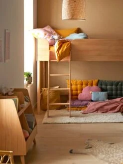 Lit Mi-hauteur LIGNE CONFETTI NATURE Marron - Vertbaudet -Produits Pour Bébé lit mi hauteur ligne confetti nature 5