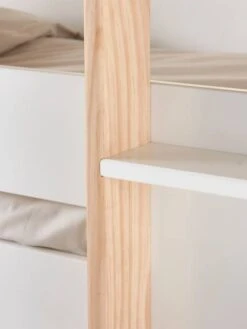 Lits Superposés 3 Niveaux LIGNE EVEREST Blanc/bois - Vertbaudet -Produits Pour Bébé lits superposes 3 niveaux ligne everest 3