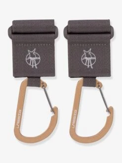 Lot De 2 Attaches Poussette Lässig Avec Mousqueton Anthracite - Lassig -Produits Pour Bébé lot de 2 attaches poussette lassig avec mousqueton 2