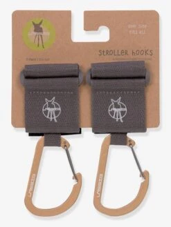 Lot De 2 Attaches Poussette Lässig Avec Mousqueton Anthracite - Lassig -Produits Pour Bébé lot de 2 attaches poussette lassig avec mousqueton 3