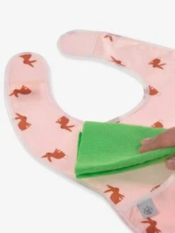Lot De 2 Bavoirs Avec Poche LÄSSIG Little Forest Little Forest Lapin - Rose + B - Lassig -Produits Pour Bébé lot de 2 bavoirs avec poche lassig little forest 3