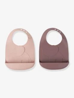 Lot De 2 Bavoirs Avec Récupérateur DONE BY DEER Peekaboo Eléphant En Silicone Vert Clair + Vert Foncé - Done By Deer -Produits Pour Bébé lot de 2 bavoirs avec recuperateur done by deer peekaboo elephant en silicone 2