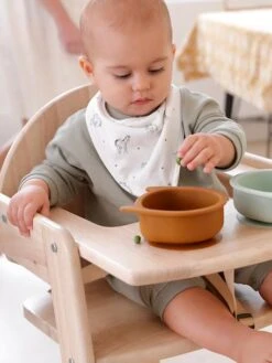 Lot De 2 Bavoirs Bandanas Petit Nomade Lot Caramel Ivoire Imprimé - Vertbaudet -Produits Pour Bébé lot de 2 bavoirs bandanas petit nomade 4