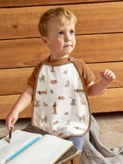 Lot De 2 Bavoirs En Coton Bio Medium Drop Little Mateis LÄSSIG Orange épice - Lassig -Produits Pour Bébé lot de 2 bavoirs en coton bio medium drop little mateis lassig 2