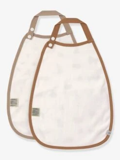 Lot De 2 Bavoirs En Coton Bio Medium Drop Little Mateis LÄSSIG Orange épice - Lassig -Produits Pour Bébé lot de 2 bavoirs en coton bio medium drop little mateis lassig 3