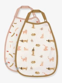 Lot De 2 Bavoirs En Coton Bio Medium Drop Little Mateis LÄSSIG Orange épice - Lassig -Produits Pour Bébé lot de 2 bavoirs en coton bio medium drop little mateis lassig 5