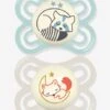 Lot De 2 Sucettes En Silicone MAM Perfect Nuit 2 à 6 Mois Vert + Beige - Mam -Produits Pour Bébé lot de 2 sucettes en silicone mam perfect nuit 2 a 6 mois