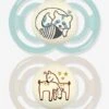 Lot De 2 Sucettes En Silicone MAM Perfect Nuit 6+ Vert + Beige - Mam -Produits Pour Bébé lot de 2 sucettes en silicone mam perfect nuit 6