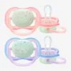Lot De 2 Sucettes Nuit Ultra Air Night 1er âge Philips AVENT Bleu - Philips Avent -Produits Pour Bébé lot de 2 sucettes nuit ultra air night 1er age philips avent