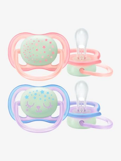 Lot De 2 Sucettes Nuit Ultra Air Night 1er âge Philips AVENT Bleu - Philips Avent 3 Lot De 2 Sucettes Nuit Ultra Air Night 1er âge Philips AVENT Bleu - Philips Avent