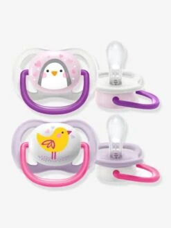 Lot De 2 Sucettes Ultra Air Animals 1er âge Philips AVENT Oiseau + Pingouin - Philips Avent -Produits Pour Bébé lot de 2 sucettes ultra air animals 1er age philips avent 4