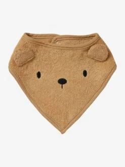 Lot De 3 Bavoirs Bandanas En éponge Et Gaze De Coton Caramel - Vertbaudet -Produits Pour Bébé lot de 3 bavoirs bandanas en eponge et gaze de coton 3