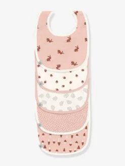 Lot De 5 Bavoirs Bébé LÄSSIG En Coton Biologique Lot De 5 Little Forest Renard - Lassig