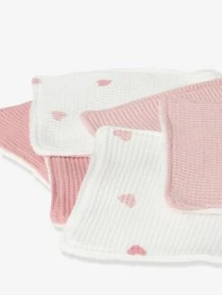 Lot De 6 Lingettes Lavables Rose/coeurs - Vertbaudet -Produits Pour Bébé lot de 6 lingettes lavables 2
