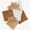 Lot De 6 Lingettes Lavables Ourson Caramel - Vertbaudet -Produits Pour Bébé lot de 6 lingettes lavables ourson
