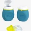 Lot De Gourdes Pour Compotes BEABA Babysqueez' 2 En 1 + Squeez'portion Blue - Beaba -Produits Pour Bébé lot de gourdes pour compotes beaba babysqueez 2 en 1 squeezportion